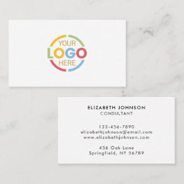 ミニマモダンリスト白黒会社ロゴブシン 名刺