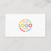 ミニマモダンリスト白黒会社ロゴブシン 名刺 (正面)