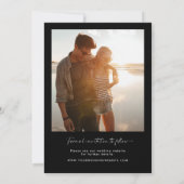 ミニマモダンリスト白黒写真の日付を保存 セーブザデート (裏面)