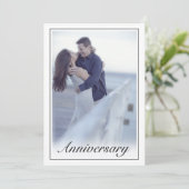 ミニマモダンリスト白黒写真記念日 招待状 (スタンド正面)