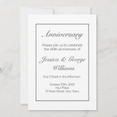 ミニマモダンリスト白黒写真記念日 招待状 (裏面)