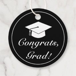 ミニマモダンリスト白黒卒業おめでとう フェイバータグ