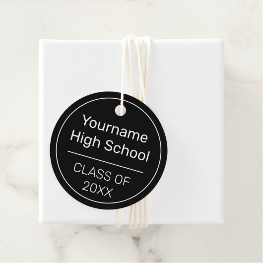 ミニマモダンリスト白黒卒業おめでとう フェイバータグ (インサイチュ)