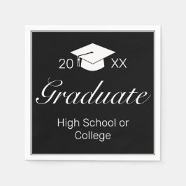 ミニマモダンリスト白黒卒業党 スタンダードカクテルナプキン