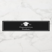 ミニマモダンリスト白黒卒業 ペットボトルラベル (シングルラベル)