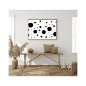 ミニマモダンリスト白黒抽象芸術サークル フォトプリント           