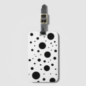 ミニマモダンリスト白黒抽象芸術サークル ラゲッジタグ (正面縦)