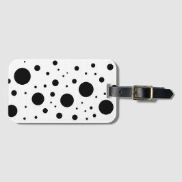 ミニマモダンリスト白黒抽象芸術サークル ラゲッジタグ