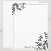 ミニマモダンリスト白黒水カラーバラ (正面/裏面)