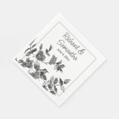 ミニマモダンリスト白黒水カラーバラ スタンダードランチョンナプキン (角)