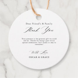 ミニマモダンリスト白黒結婚の感謝 フェイバータグ