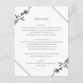 ミニマモダンリスト白黒結婚ズクラシック エンクロージャーカード (正面)