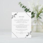 ミニマモダンリスト白黒結婚ズクラシック エンクロージャーカード (スタンド正面)