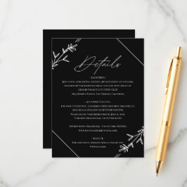 ミニマモダンリスト白黒結婚ズクラシック エンクロージャーカード