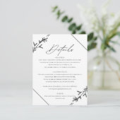 ミニマモダンリスト白黒結婚ズクラシック エンクロージャーカード (スタンド正面)