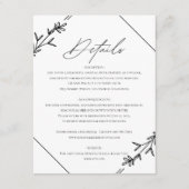 ミニマモダンリスト白黒結婚ズクラシック エンクロージャーカード (正面)