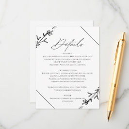 ミニマモダンリスト白黒結婚ズクラシック エンクロージャーカード