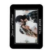 ミニマモダンリスト白黒結婚ズ マグネット (縦)