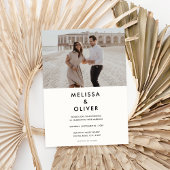 ミニマモダンリスト白黒結婚ズ 招待状