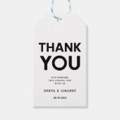 ミニマモダンリスト白黒結婚式の引き出物 ギフトタグ (正面)