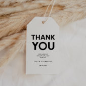 ミニマモダンリスト白黒結婚式の引き出物 ギフトタグ