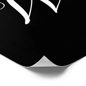 ミニマモダンリスト白黒結婚式フォトプロップ ポスター (角)