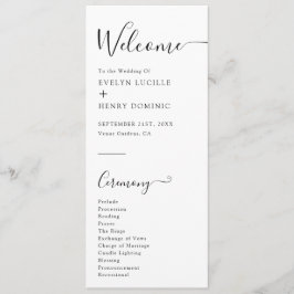 ミニマモダンリスト白黒結婚式 プログラム