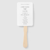 ミニマモダンリスト白黒結婚式 プログラム ハンドファン (正面)