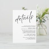 ミニマモダンリスト白黒結婚詳細 エンクロージャーカード (スタンド正面)