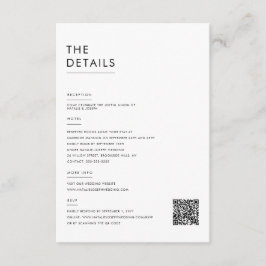 ミニマモダンリスト白黒結婚詳細 エンクロージャーカード