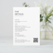 ミニマモダンリスト白黒結婚詳細 エンクロージャーカード (スタンド正面)