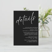 ミニマモダンリスト白黒結婚詳細 エンクロージャーカード (スタンド正面)