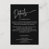 ミニマモダンリスト白黒結婚詳細 エンクロージャーカード (正面)