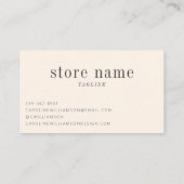 ミニマモダンリスト白黒編集可能ありがとう 名刺 (裏面)