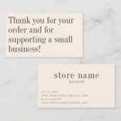 ミニマモダンリスト白黒編集可能ありがとう 名刺 (正面/裏面)