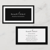 ミニマモダンリスト白黒縁ど 名刺 (正面/裏面)