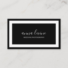 ミニマモダンリスト白黒縁ど 名刺