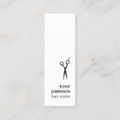 ミニマモダンリスト白黒美容師 スキニー名刺 (正面)