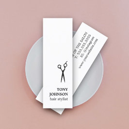 ミニマモダンリスト白黒美容師 スキニー名刺