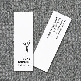 ミニマモダンリスト白黒美容師 スキニー名刺