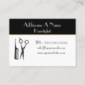 ミニマモダンリスト白黒金ゴールドヘアスタイリスト部 名刺 (裏面)