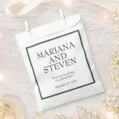 ミニマモダンリスト白黒 フェイバーバッグ (クリップ留めされた状態)