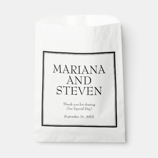 ミニマモダンリスト白黒 フェイバーバッグ (正面)