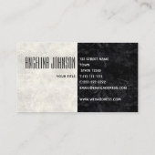 ミニマモダンリスト白黒 名刺 (裏面)