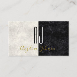 ミニマモダンリスト白黒 名刺