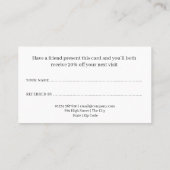 ミニマモダンリスト白黒 紹介カード (裏面)