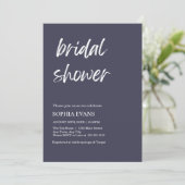 ミニマモダンリスト石板グレーブライダルシャワー 招待状 (スタンド正面)