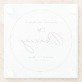 ミニマモダンリスト私が踊りである私の飲み物を取らない ガラスコースター (裏面)