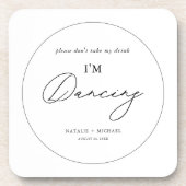 ミニマモダンリスト私が踊りである私の飲み物を取らない コースター (正面)