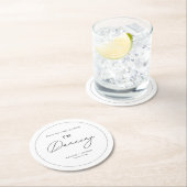 ミニマモダンリスト私が踊りである私の飲み物を取らない ラウンドペーパーコースター (インサイチュ)